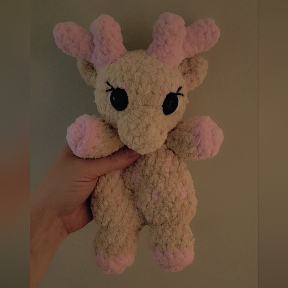 Cute Crochet Plush Deer Snuggler Toy